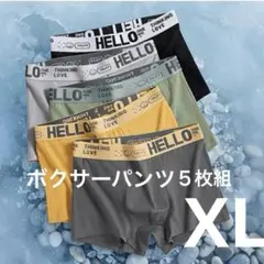 メンズ ボクサーパンツ 5枚セット メッシュ 通気性 前閉じ 吸汗速乾