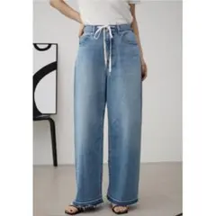 新品未使用 AZUL by moussy デニム ワイドパンツ M アズール