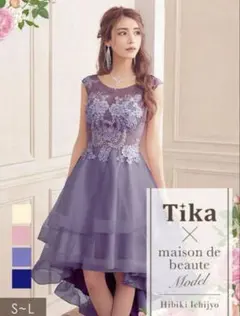 Tika エレガントドレス Mパープル