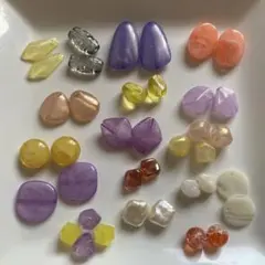 W-1 アクリル パーツ ビーズ アソート カラフル