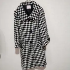 IMAGE ハウンドトゥース柄 チェスターコートレディースLL