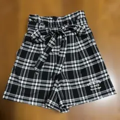 ピンクラテ XS チェック ショートパンツ