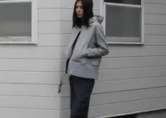 RIKU UMEHARA ZIP HOODIE グレーのサムネイル