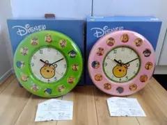 ディズニーくまのプーさん カラクリ掛時計 2色まとめ売り