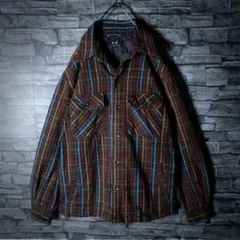 VAN Jacket シャツジャケット チェック柄 裏キルティングブルゾン