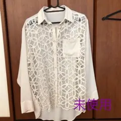 花柄シアー　ブラウス シャツのサムネイル