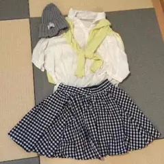 レトロガール✨ギンガムチェックスカート