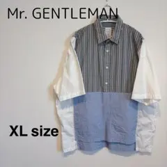 Mr. GENTLEMAN 半袖シャツ 切り替えデザイン XLのサムネイル