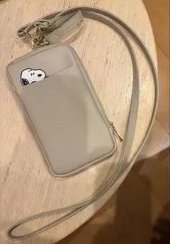SNOOPY スマホショルダーバッグ ベージュのサムネイル