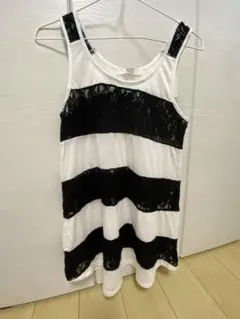 AZUL トップス ボーダー レース