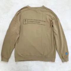 GLOBAL WORKグローバルワーク NCAA ロゴ 裏毛 メンズL キャメル