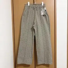 新品タグ付き しまむらmir..×ao ドットピンタックストレートパンツ S