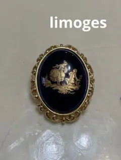 limoges ブローチ　リモージュ　フランス製のサムネイル