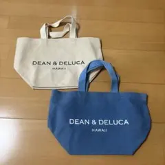 DEAN & DELUCA ハワイ未使用トートバッグ セット白&ブルー2枚セット