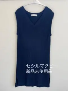 セシルマクビー　ワンピース　ベストワンピース　トップス　ネイビー　紺色