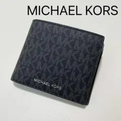 マイケルコース 折り財布 ウォレット 二つ折り シグネチャー メンズ ブラック
