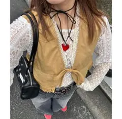 新品未使用　ciaopanic ウエスタンレースベスト