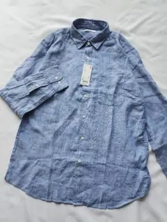 【新品】ユニクロ　大きいサイズ　XL　プレミアムリネンシャツ（長袖）
