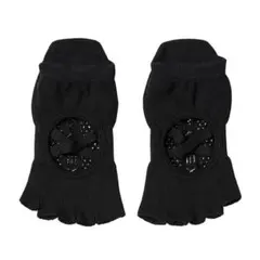 XE1702G BLACK LABEL 指先カット ヨガソックス黒　Sサイズ