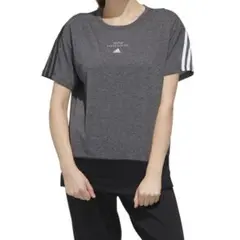 【美品】adidas アディダス グレー トップス メッシュ 半袖 シャツ L