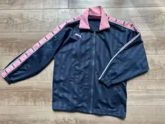 廃盤品✨PUMAジャージ 上下セット ピンク×ネイビー　上S-M 下M