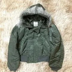 アルファ　ALPHA N-2B 80s USA 製　希少サイズL 白毛