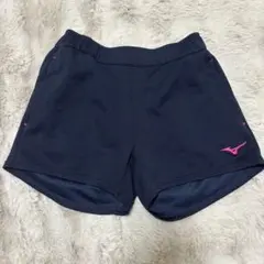 MIZUNO テニス用ショートパンツ ネイビー ピンクロゴのサムネイル