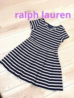 ラルフローレン　フィットアンドフレア　ボーダー　ワンピース