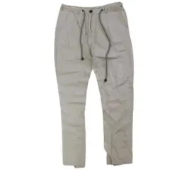 【Johnbull】リネン×リヨセル ドローストリングパンツ ベージュ S 涼感