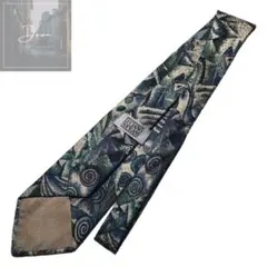 ルチアーノソプラーニ　ネクタイ　総柄　シルク　イタリア製　絵画　芸術　個性的