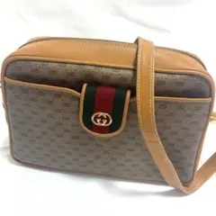 グッチ シェリーライン マイクロGG ショルダーバック ポーチ PVC レザー