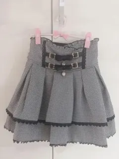 LIZLISA 2連ベルトリボンスカパン グレー