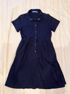 familiar ネイビー　半袖ワンピース