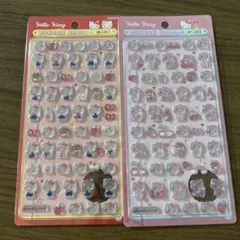 [正規品] ボンボンドロップシールミニ サンリオ キティ　赤　ピンク　2枚セット
