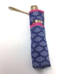 CELINE 折りたたみ傘 マカダム柄 ピンク ネイビーのサムネイル