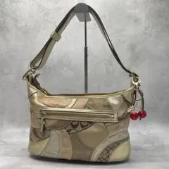 COACH Patchwork Gold Shoulder Bag