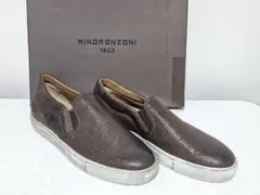 未使用品】レザースニーカースリッポンメンズ ミノロンゾーニ - メルカリ