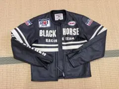 当時物 M カドヤ パンチングレザージャケット 革ジャン ライダース