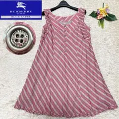 極美品 Y2K ブルーレーベル ミニワンピース ノバチェック フリル ピンク M