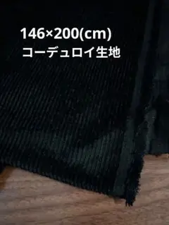コーデュロイ生地(黒)146×200(cm)