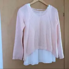 RecHerie ピンクニット タンクトップ付♡美品
