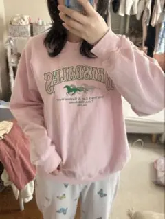 pink sweatshirt ⊹ ࣪ ˖