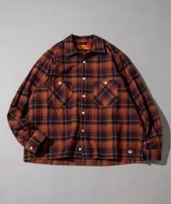 RED KAP/別注 フランネル クロップド ロングスリーブ ワークシャツ
