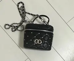 ブラックキルティングショルダーバッグ