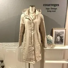 【6万円】courreges フランスブランド　ロゴデザインダウン