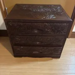 木彫り 長持 収納箱 伝統工芸品中国雕刻樟木箱1個 - メルカリ