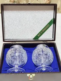 ボヘミアグラス　2個セット　 チェコスロバキア製
