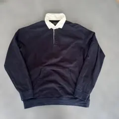 BEAMS PLUS スウェットラガーシャツ M ネイビー ポケット