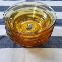 昭和レトロ　デザートカップ　アンバー