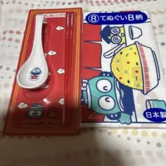 Sanrio・はんぎょじんはし、レンゲセット・てぬぐいB柄セット